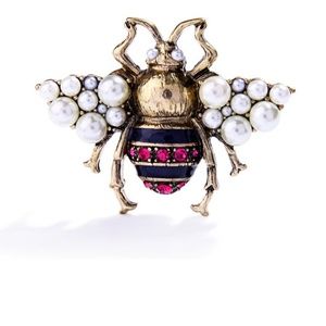 Bee insect brooch